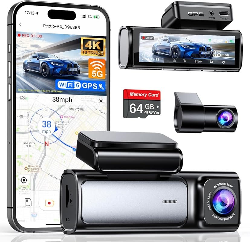 Affver 4K+2.5K Dual Dash Cam