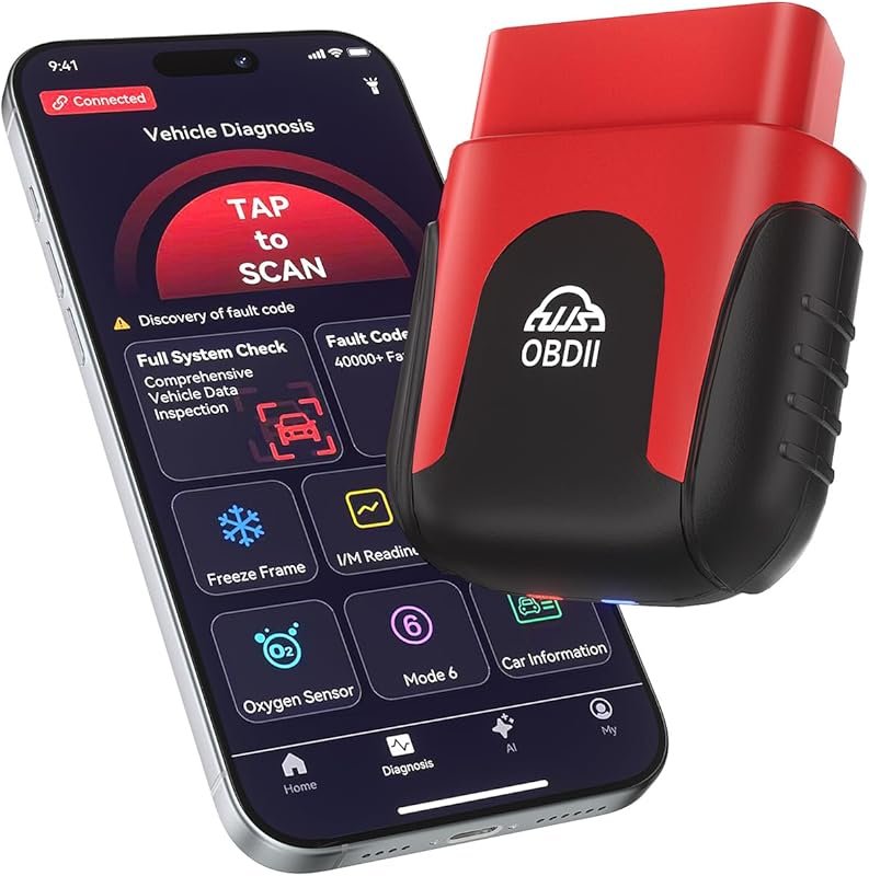 Rocco Bluetooth OBD2 Scanner for iOS and Android AI Car Diagnostic Too