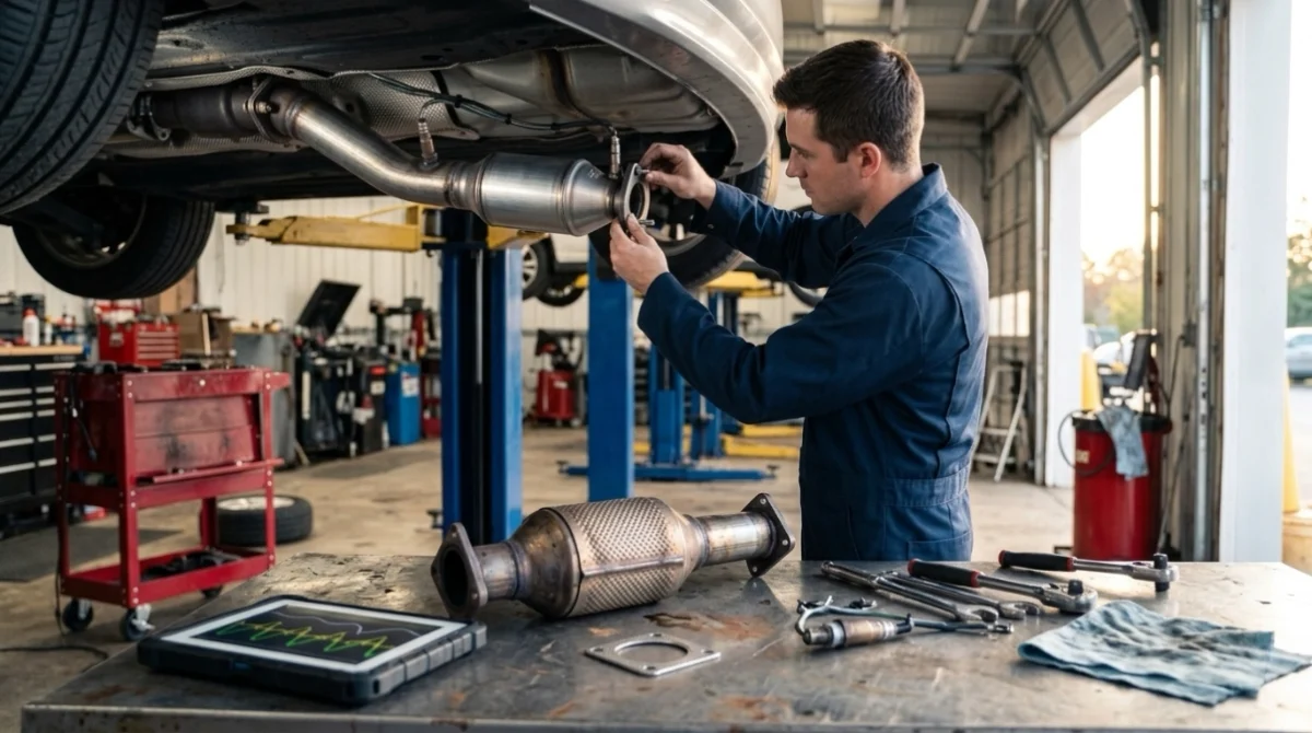 How to fix P0420 with confirmed catalytic converter repair after root-cause diagnosis